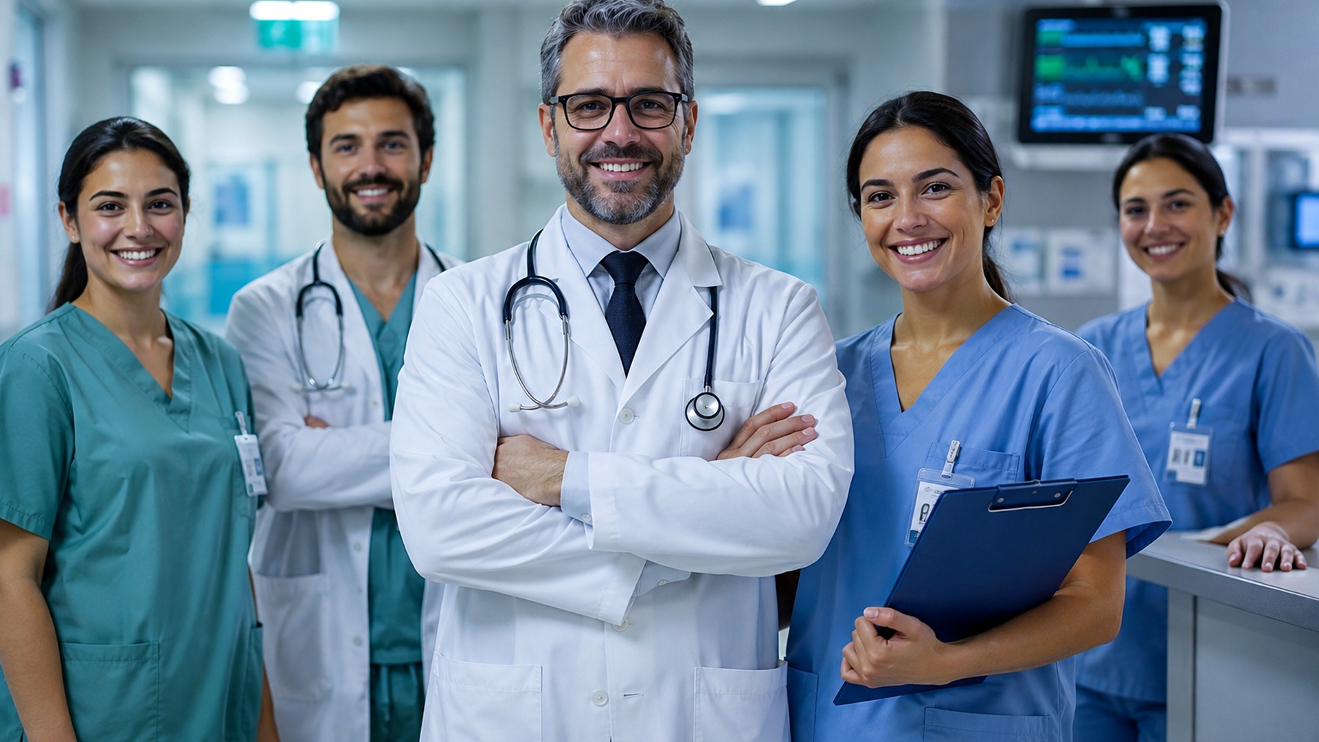 Equipe médica utilizando produtos Mauro Gadelha